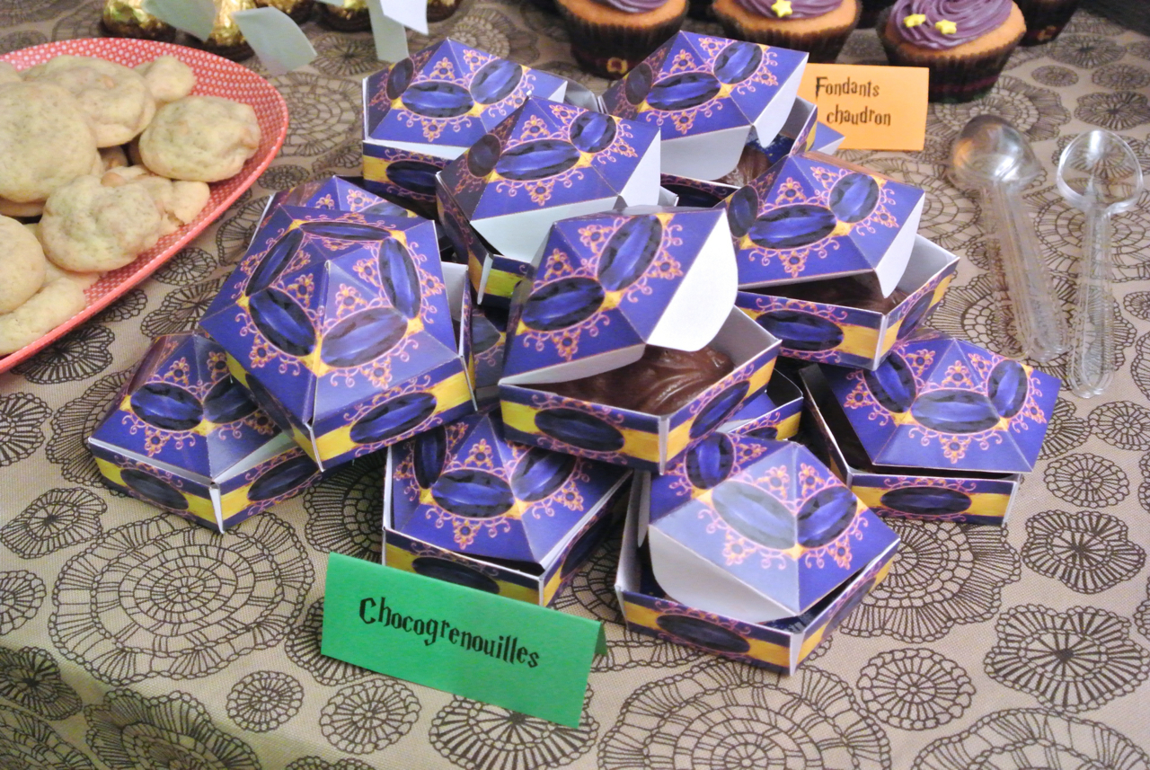 Chocogrenouilles chocolate frogs - Halloween Potter Party